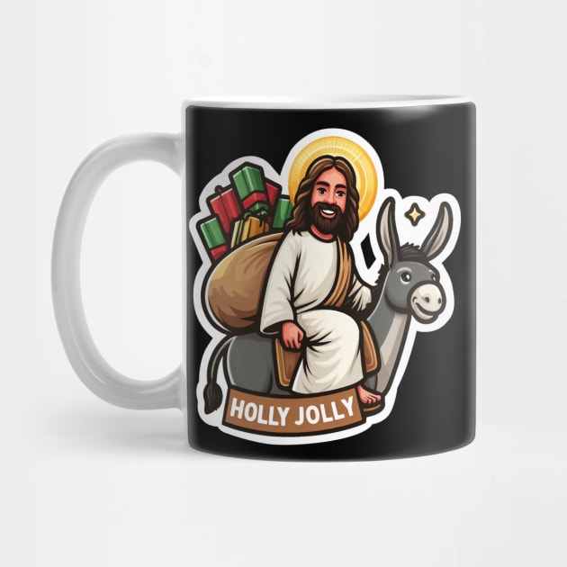 Holly Jolly Jesus Donkey Christmas gifts by Plushism